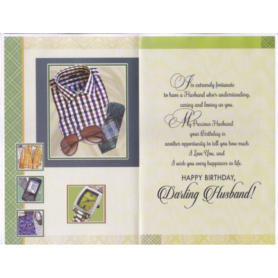 Happy Birthday Darling Husband Card