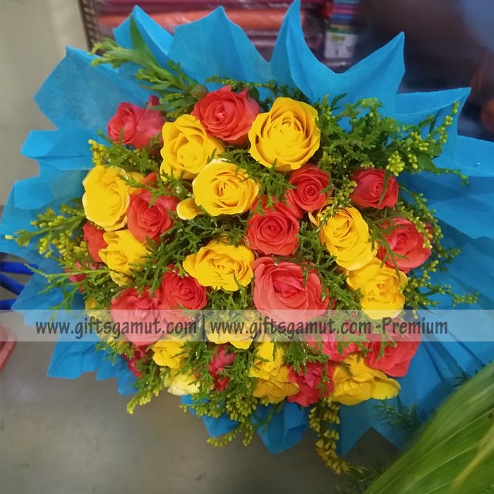 Red and Yellow Rose Bouquet